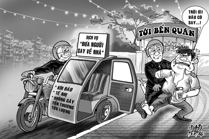 Dịch vụ đưa người say bia rượu về nhà Vinh Nghệ An